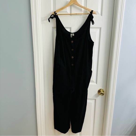 ASOS Jumpsuit Black Wide Leg Button Up Casual Sleeveless Minimalist 6 Small - Picture 3 of 6